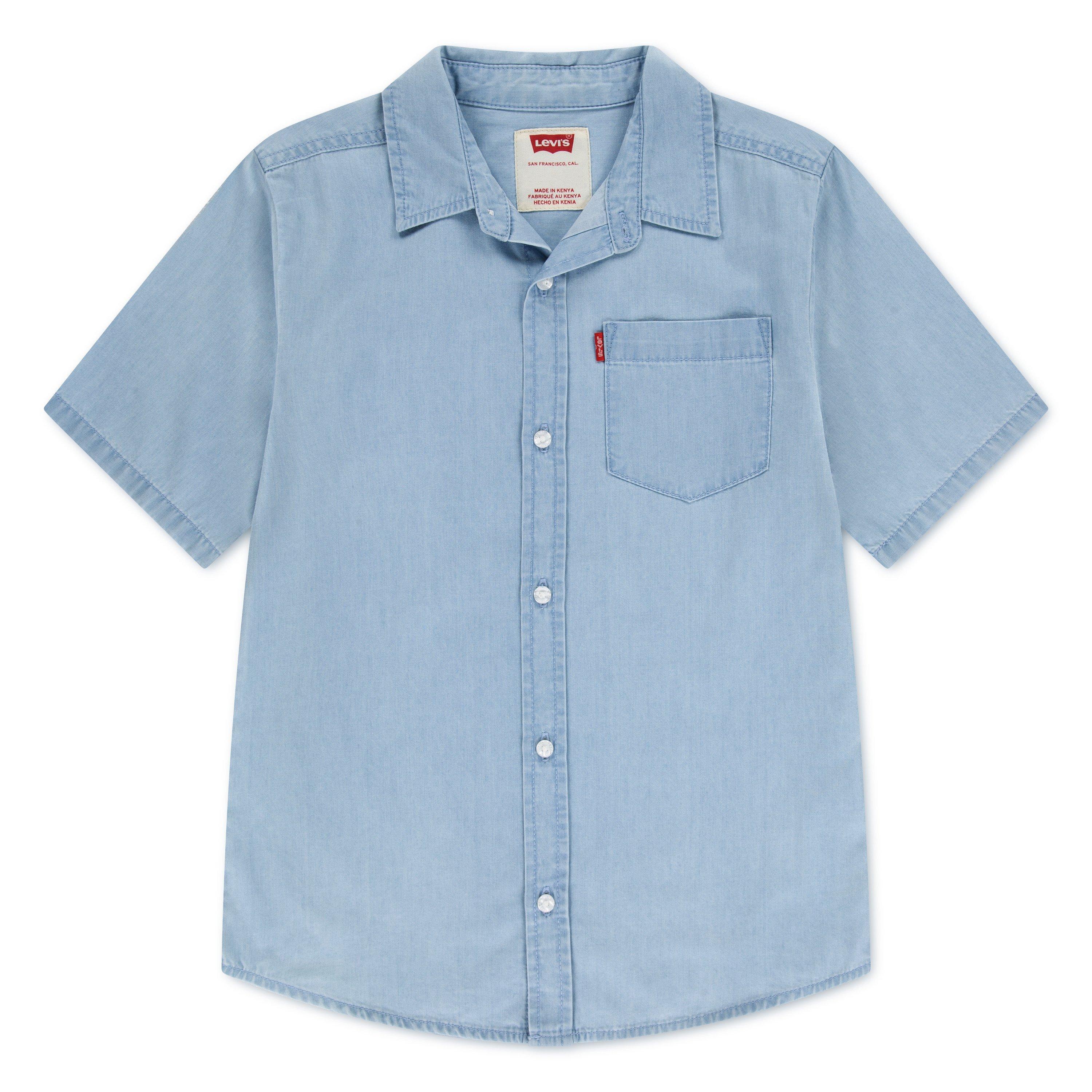 Levi's Toddler Boys' Pocket Woven Short Sleeve Shirt - Blue - BLUE